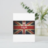 CALM behalten UND KETTE ANGESCHALTET Postkarte (Stehend Vorderseite)