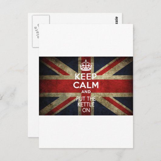 CALM behalten UND KETTE ANGESCHALTET Postkarte (Vorne/Hinten)