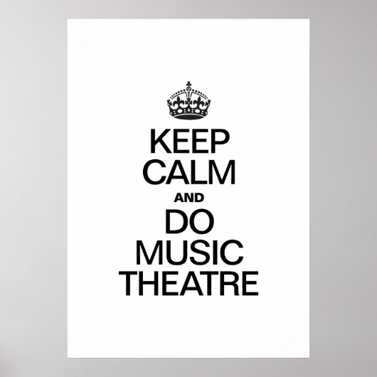 CALM behalten UND MUSIK THEATER MACHEN Poster (Vorne)