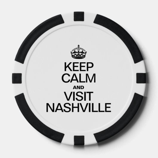 CALM behalten UND NASHVILLE BESUCHT Pokerchips (Vorderseite)