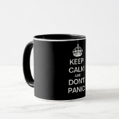 CALM behalten UND NICHT PANIEN - personalisierter Tasse (Vorderseite Links)