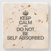 CALM behalten UND NICHT SELBSTVERSORGT WERDEN Steinuntersetzer (Vorderseite)