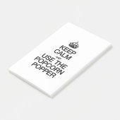 CALM behalten UND POPCORN POPPER VERWENDEN Post-it Klebezettel (angewinkelt)