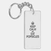 CALM behalten UND POPSIKEN ESSEN Schlüsselanhänger (Vorderseite links)