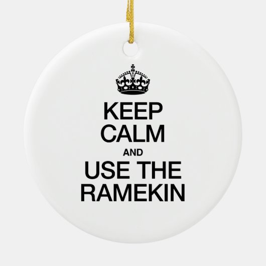 CALM behalten UND RAMEKIN VERWENDET Keramik Ornament (Hinten)