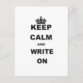 CALM behalten UND SCHREIBEN AUF Postkarte (Vorderseite)