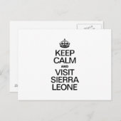 CALM behalten UND SIERRA LEONE BESUCHEN Postkarte (Vorne/Hinten)