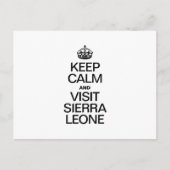 CALM behalten UND SIERRA LEONE BESUCHEN Postkarte (Vorderseite)