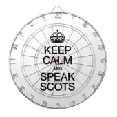 CALM behalten UND SPRECHEN SCOTTISH GAELIC Dartscheibe (vorne)