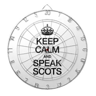 CALM behalten UND SPRECHEN SCOTTISH GAELIC Dartscheibe