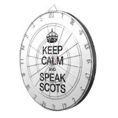 CALM behalten UND SPRECHEN SCOTTISH GAELIC Dartscheibe (Vorderseite rechts)