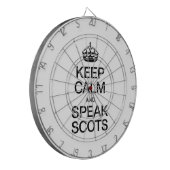 CALM behalten UND SPRECHEN SCOTTISH GAELIC Dartscheibe (Vorderseite Links)