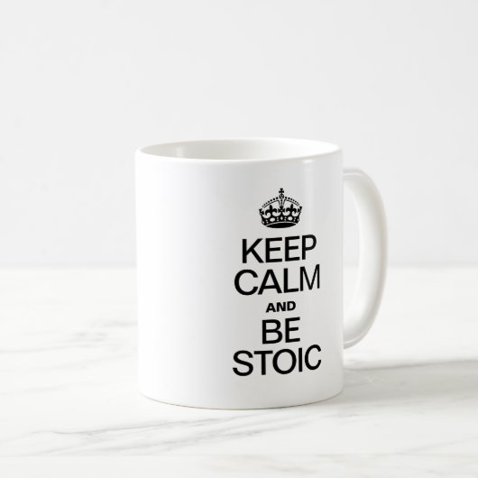 CALM behalten UND STOIC SEIN Kaffeetasse (VorderseiteRechts)