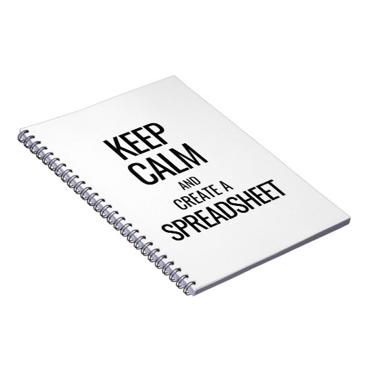 Calm behalten und Tabellenkalkulation erstellen - Notizblock (Rechte Seite)