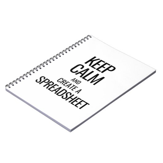 Calm behalten und Tabellenkalkulation erstellen - Notizblock (Linke Seite)