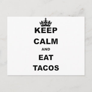 CALM behalten UND TACOS ESSEN Postkarte