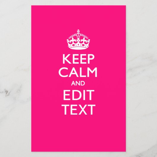 CALM behalten UND Text auf PINK haben Flyer (Vorne)