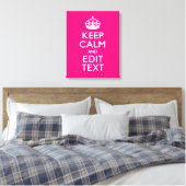 CALM behalten UND Text auf PINK haben Leinwanddruck (Insitu (Schlafzimmer))