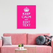 CALM behalten UND Text auf PINK haben Leinwanddruck (Insitu (Wohnzimmer))