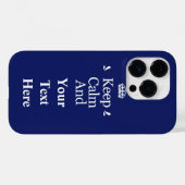 Calm behalten und Text personalisieren hinzufügen Case-Mate iPhone Hülle (Rückseite (Horizontal))