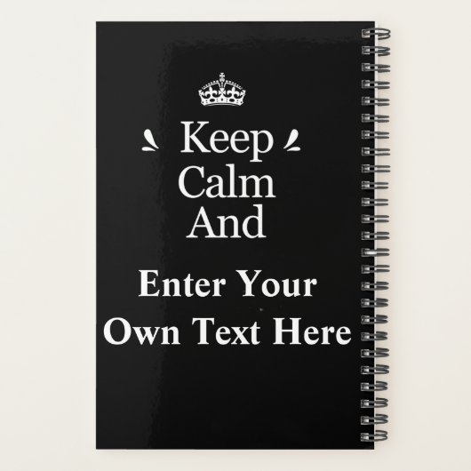 Calm behalten und Text personalisieren hinzufügen Planer (Rückseite)