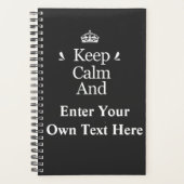 Calm behalten und Text personalisieren hinzufügen Planer (Vorderseite)