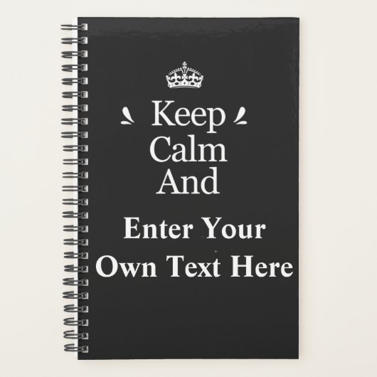 Calm behalten und Text personalisieren hinzufügen Planer (Vorderseite)