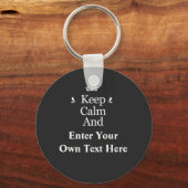Calm behalten und Text personalisieren hinzufügen Schlüsselanhänger (Vorderseite)