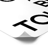 CALM behalten UND TOLERANT SEIN Poster (Ecke)