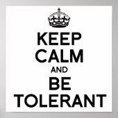 CALM behalten UND TOLERANT SEIN Poster (Vorne)