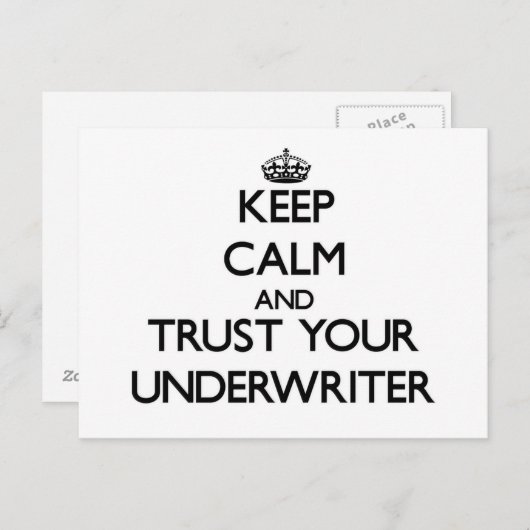 Calm behalten und Vertrauen Sie Ihrem Geldgeber Postkarte (Vorne/Hinten)