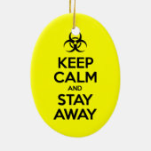 CALM behalten UND WEG BLEIBE Keramik Ornament (Hinten)