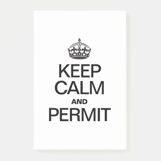 CALM behalten UND ZULASSEN Post-it Klebezettel (Vorderseite)