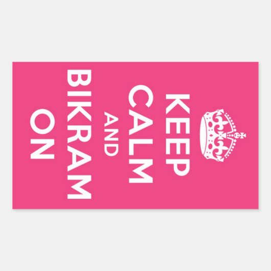 Calm & Bikram auf dem Aufkleber behalten (Vorderseite)