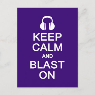 Calm & Blast auf Postkarte behalten, anpassen
