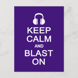 Calm & Blast auf Postkarte behalten, anpassen