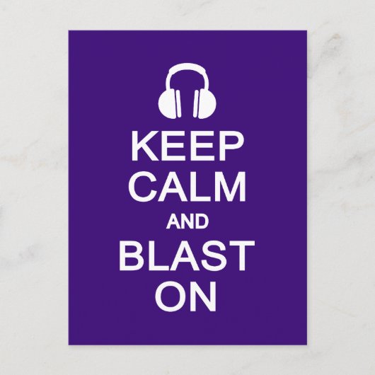 Calm & Blast auf Postkarte behalten, anpassen (Vorderseite)