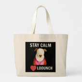 CALM bleibe - LIEBE LOUNCH, 2 Side Tote Bag Jumbo Stoffbeutel (Rückseite)