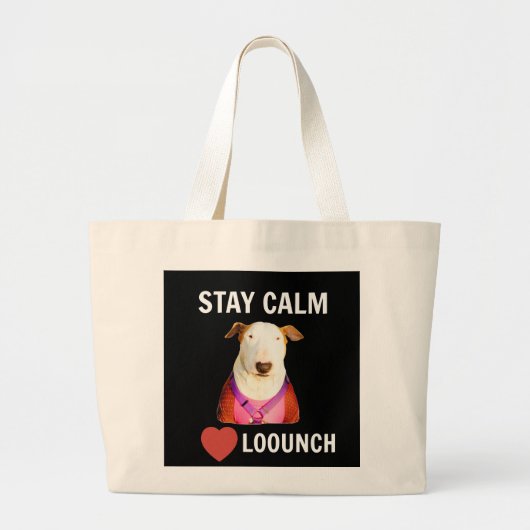 CALM bleibe - LIEBE LOUNCH, 2 Side Tote Bag Jumbo Stoffbeutel (Vorne)