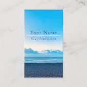 Calm Blue Beach Szene individuell einstellbar Visitenkarte (Vorderseite)