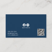 Calm Blue Beach Waves Fotografie Visitenkarte (Rückseite)