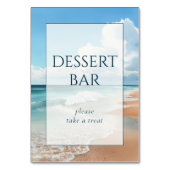 Calm Blue Beach Waves Tischnummer (Rückseite)