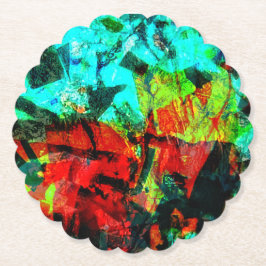 Calm blue color Paper Untersetzer, Deep blue abstr Untersetzer