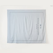 Calm Blue Minimalist Gradient Wandteppich (Vorderseite (Horizontal))