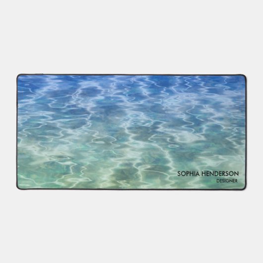 Calm Blue Ocean Water oder benutzerdefinierter Fot Schreibtischunterlage (Vorderseite)