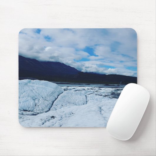 Calm Blue Rugged Glacier Mousepad (Mit Mouse)