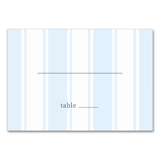 Calm Blue Stripes Tischnummer (Vorderseite)