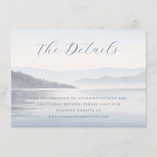 Calm Blue Watercolor Landscape Begleitkarte (Vorderseite)