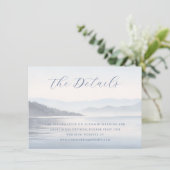 Calm Blue Watercolor Landscape Begleitkarte (Stehend Vorderseite)