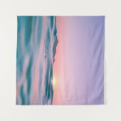 Calm body of water during golden hour wandteppich (Vorderseite (Horizontal))